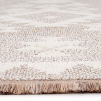 Grey Scandi Tribal Motif Rug - Bea