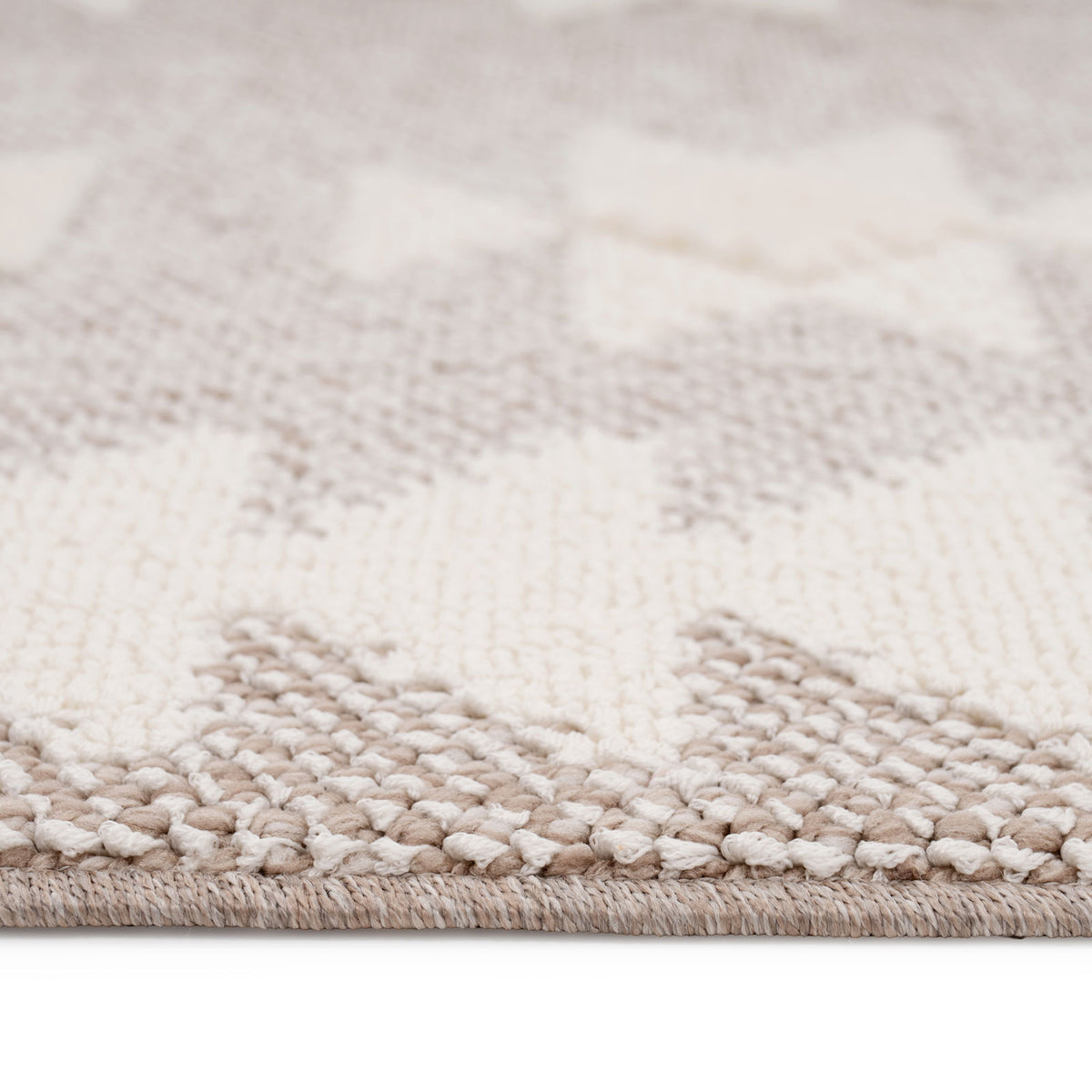 Grey Scandi Tribal Motif Rug - Bea