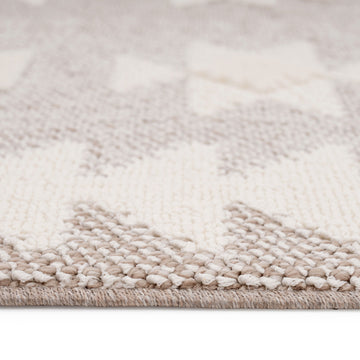 Grey Scandi Tribal Motif Rug - Bea