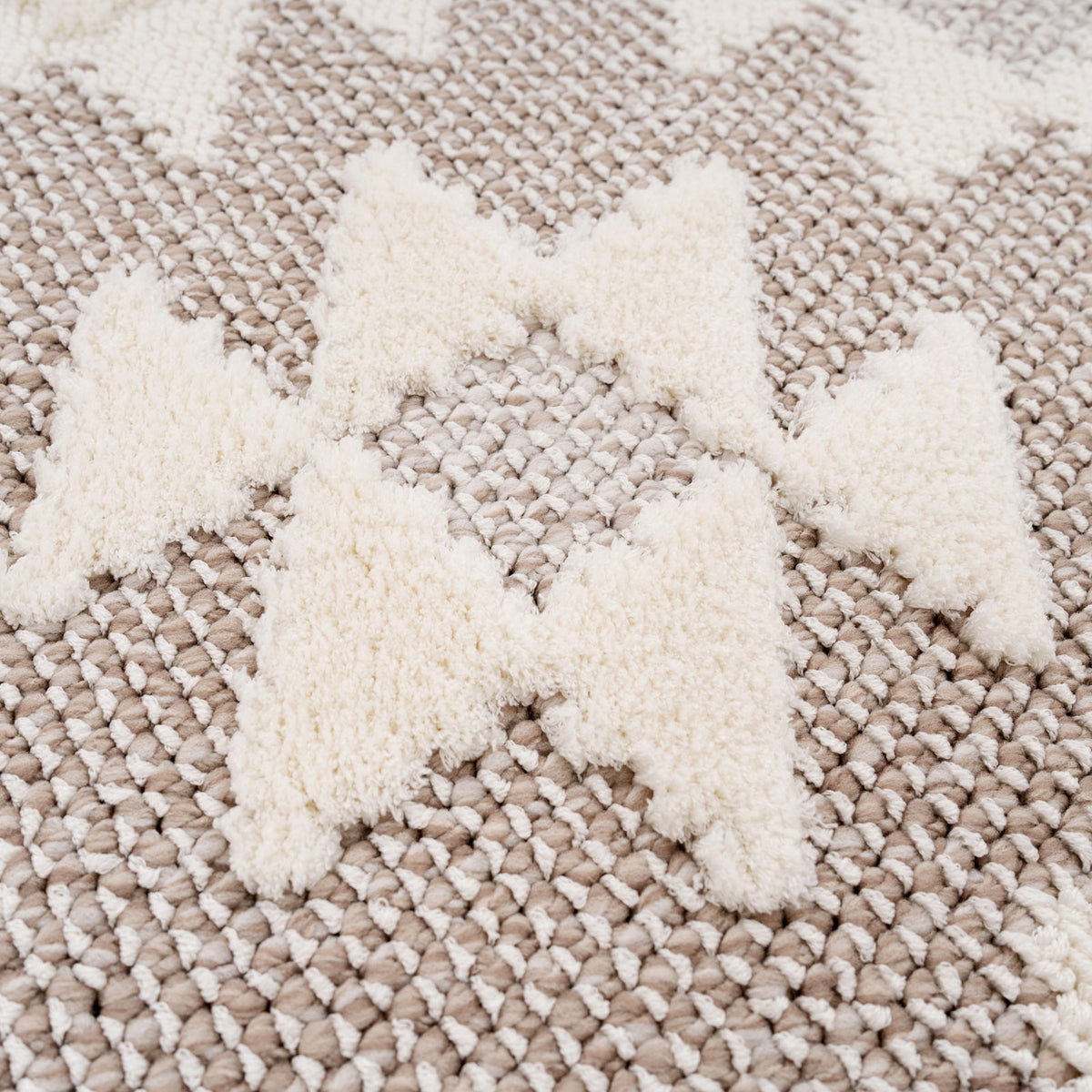 Grey Scandi Tribal Motif Rug - Bea