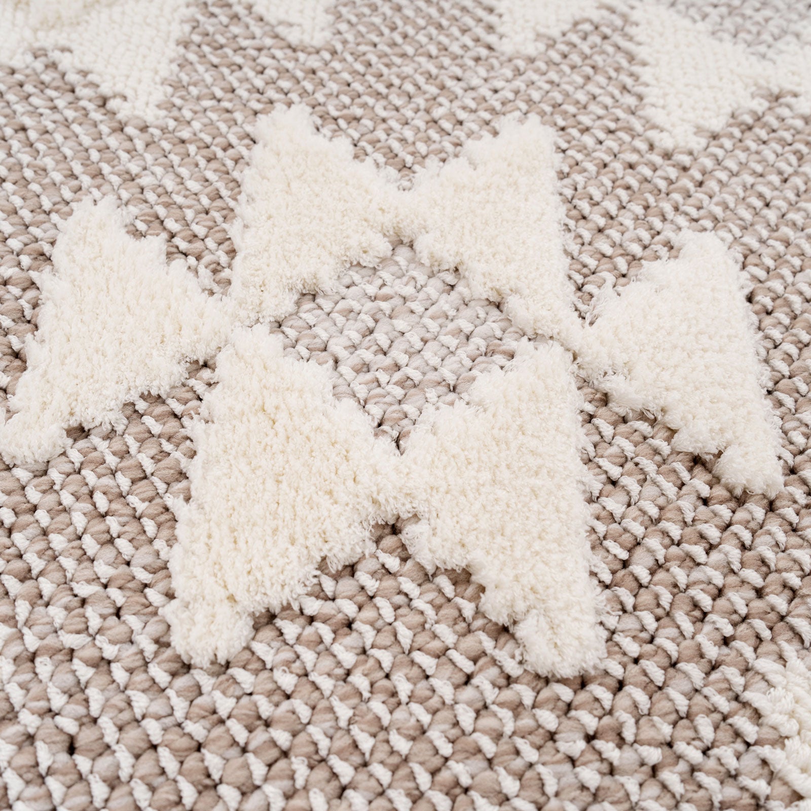 Grey Scandi Tribal Motif Rug - Bea