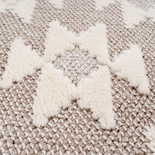 Grey Scandi Tribal Motif Rug - Bea