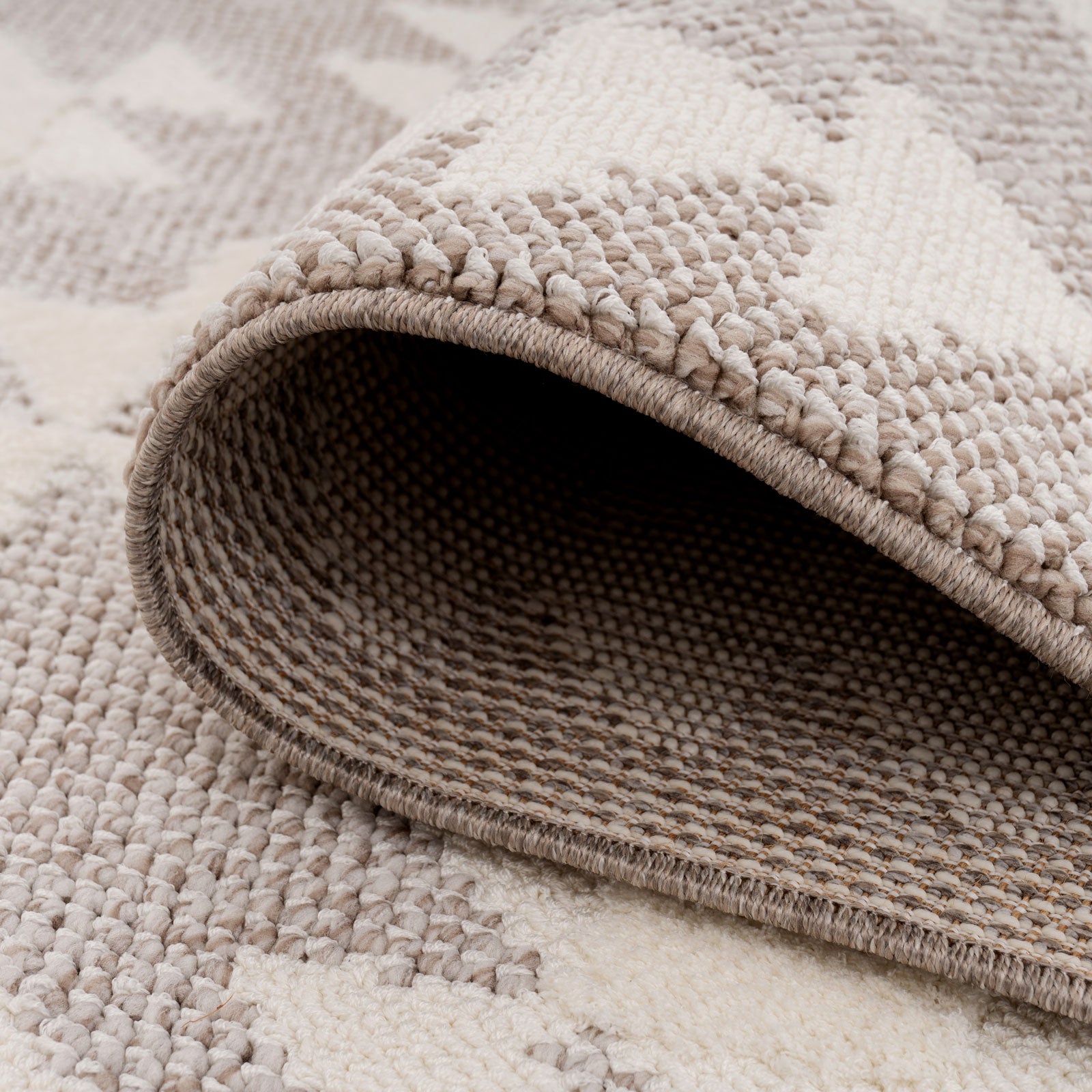 Grey Scandi Tribal Motif Rug - Bea