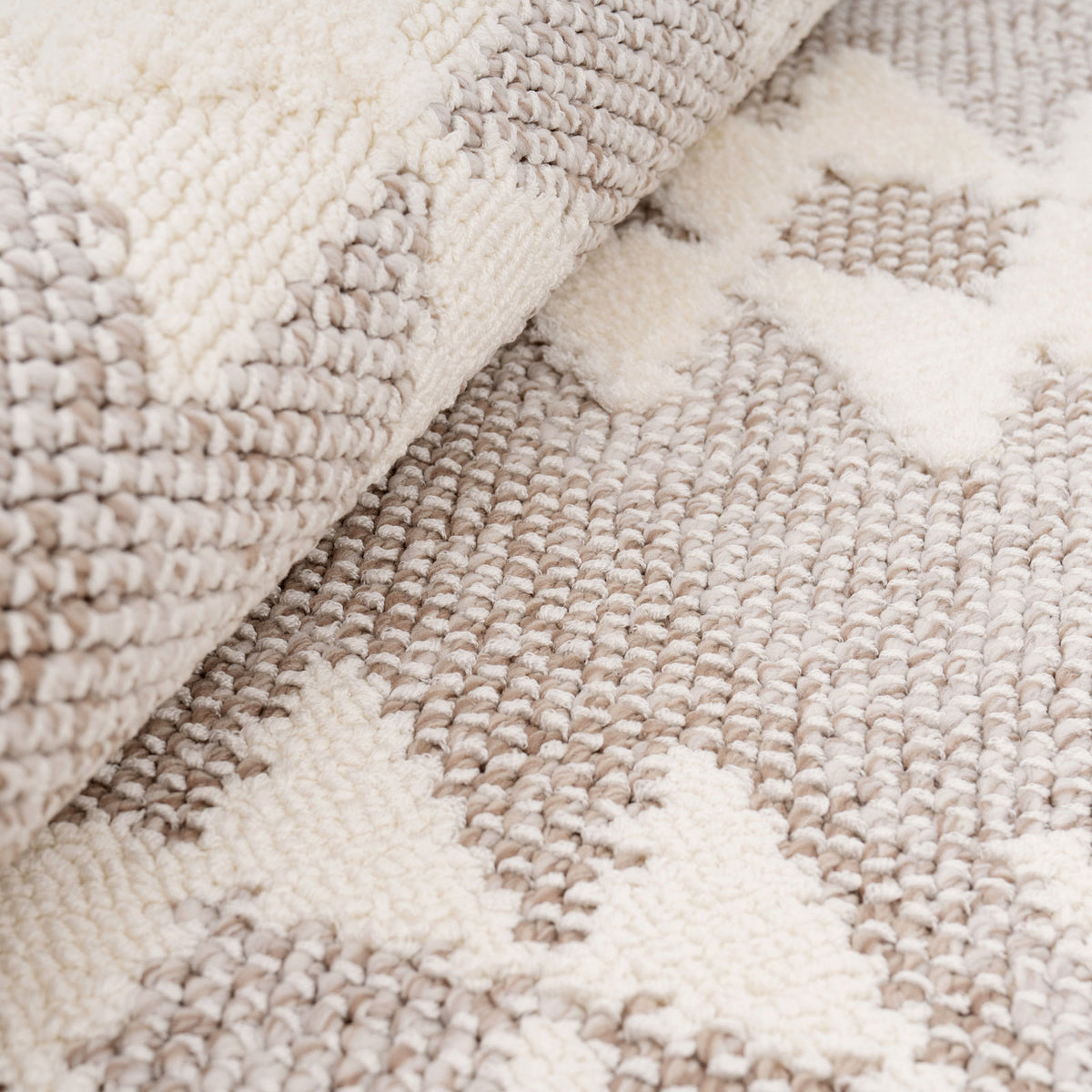 Grey Scandi Tribal Motif Rug - Bea