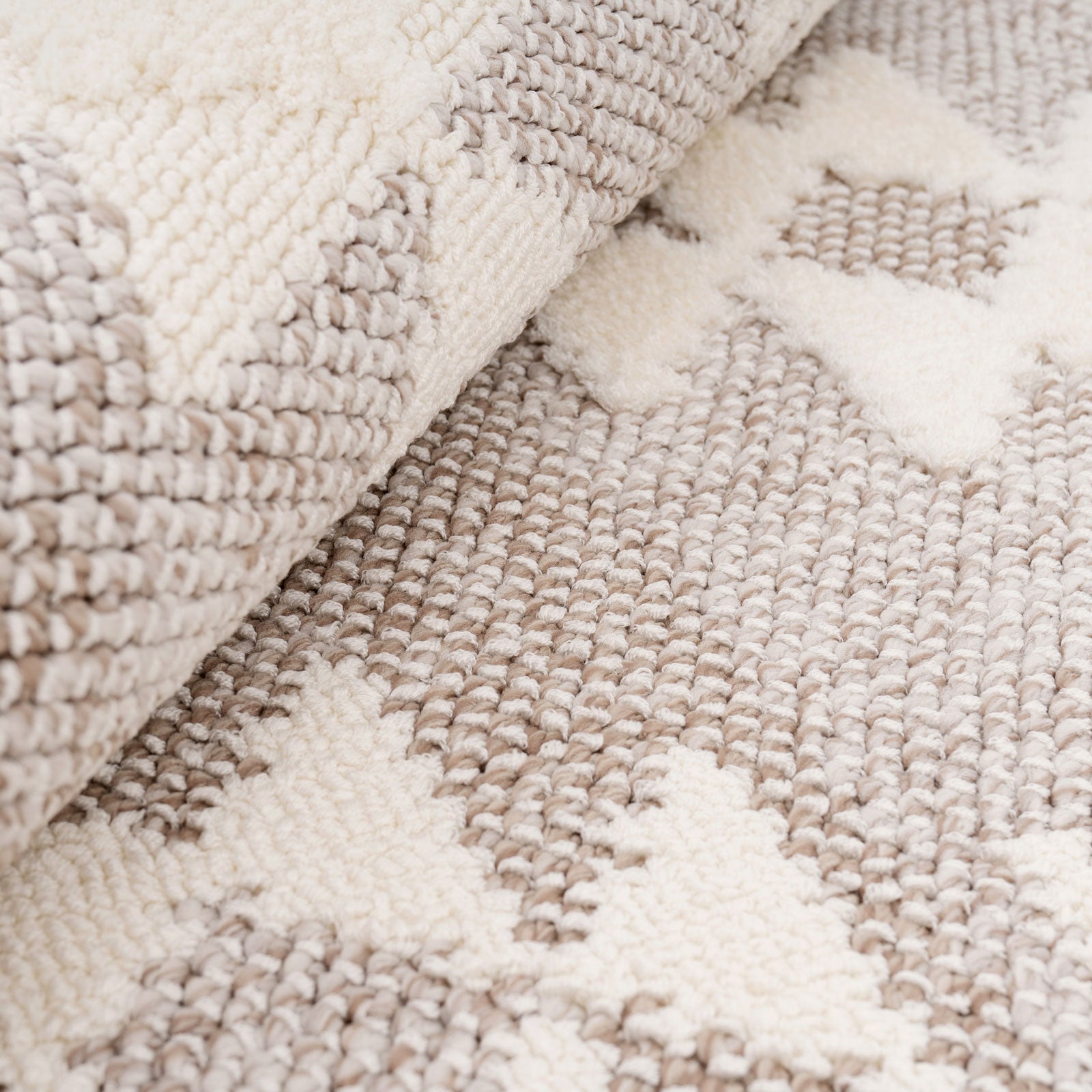 Grey Scandi Tribal Motif Rug - Bea