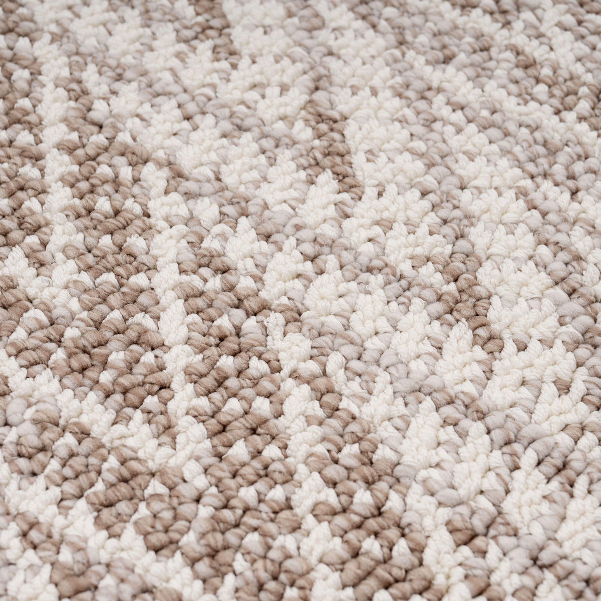 Grey Herringbone Area Rug - Noa
