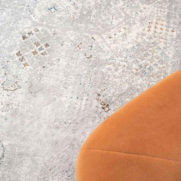 Vintage Grey Washed Effect Living Room Rug