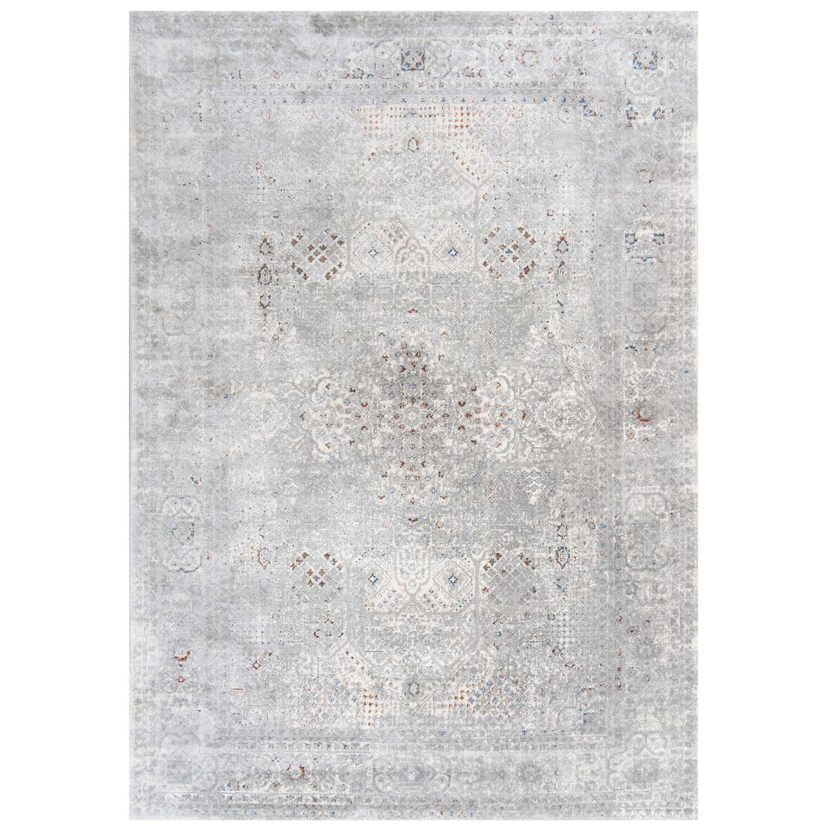 Vintage Grey Washed Effect Living Room Rug