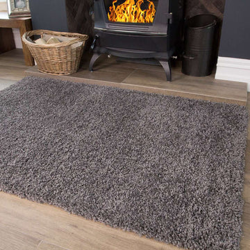 Grey Shaggy Runner Rug