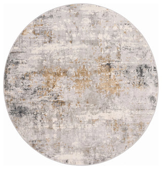 Modern Soft Grey Gold Distressed Abstract Living Room Rug - Moonshine