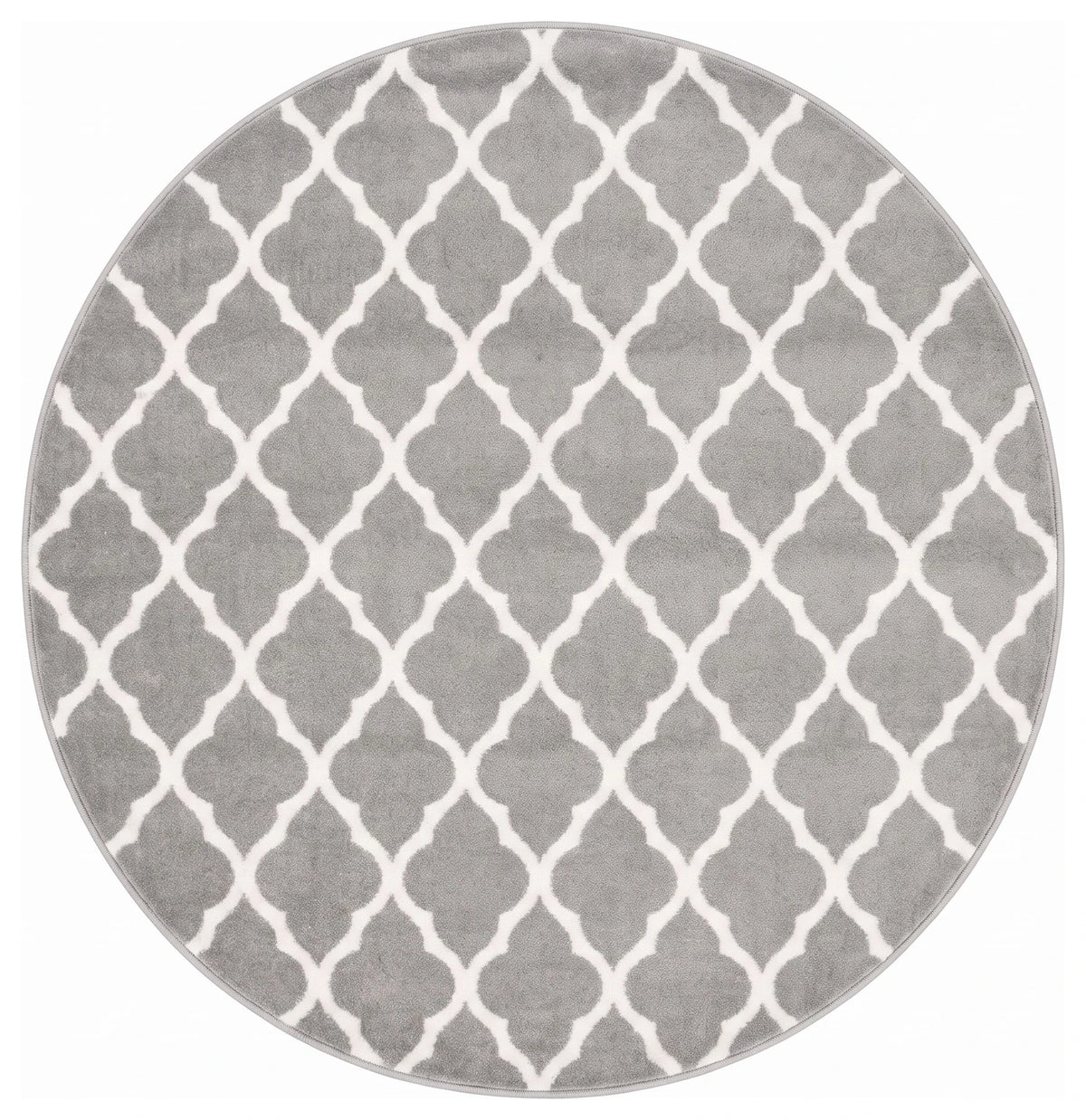 Trellis Silver Grey Durable Rug - Milan