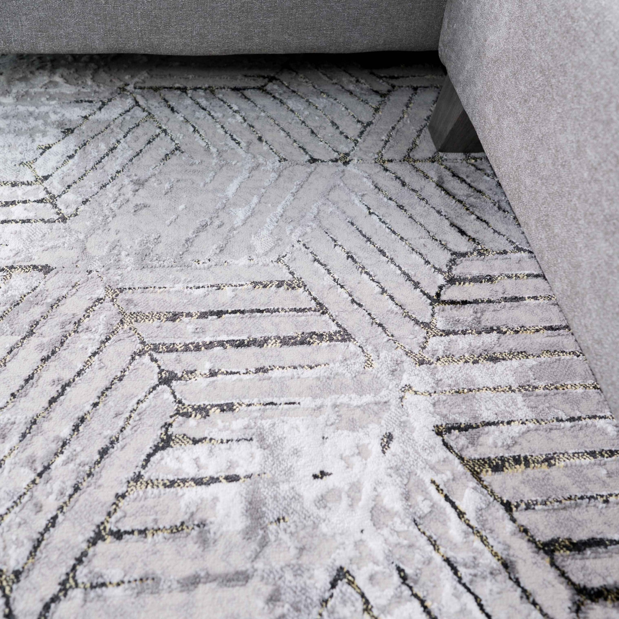 Micro Gold Button Rug Texture Modern Gold Abstract Geometric Living Room Rugs | Living Room Rugs ...