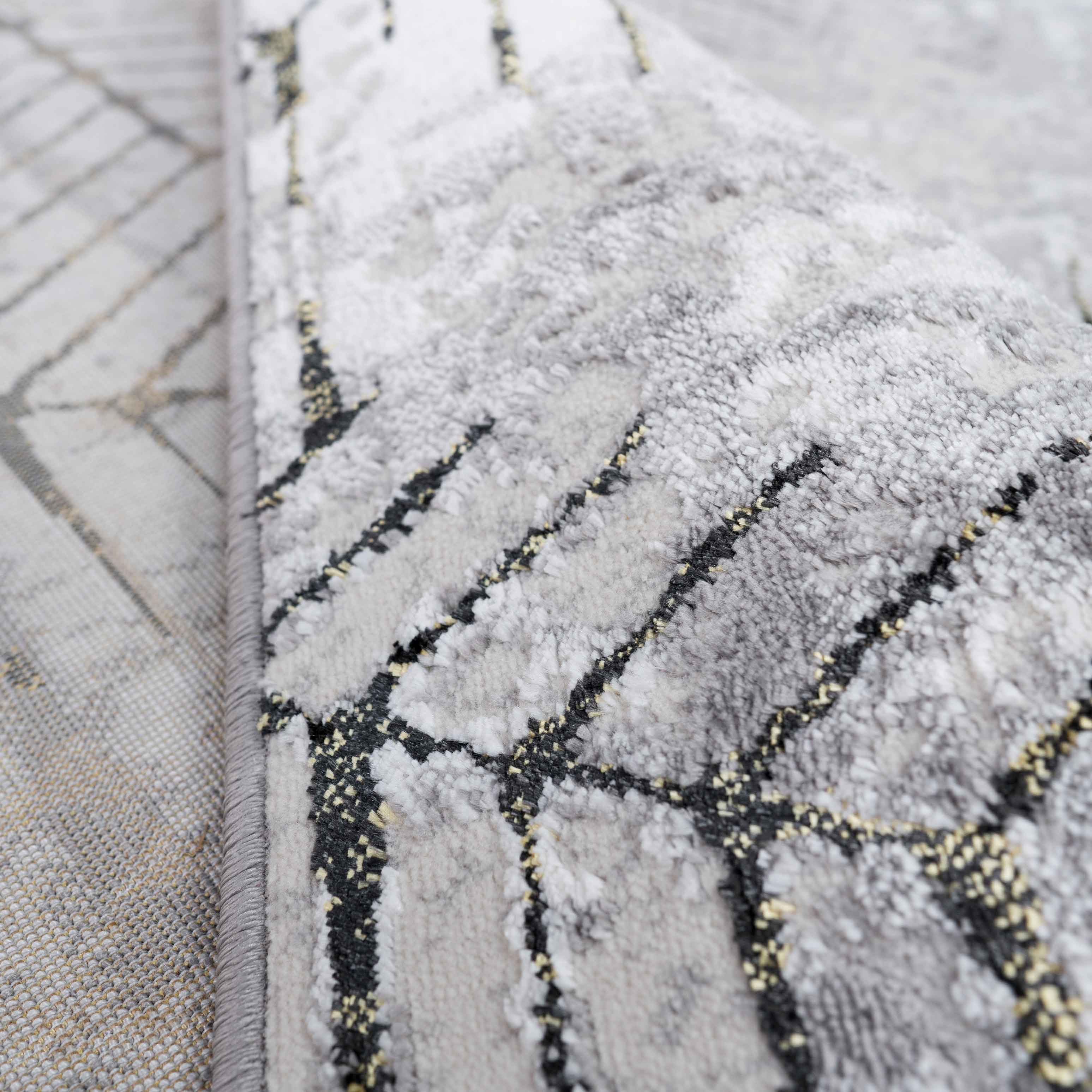 Modern Gold Abstract Geometric Living Room Rugs | Living Room Rugs ...