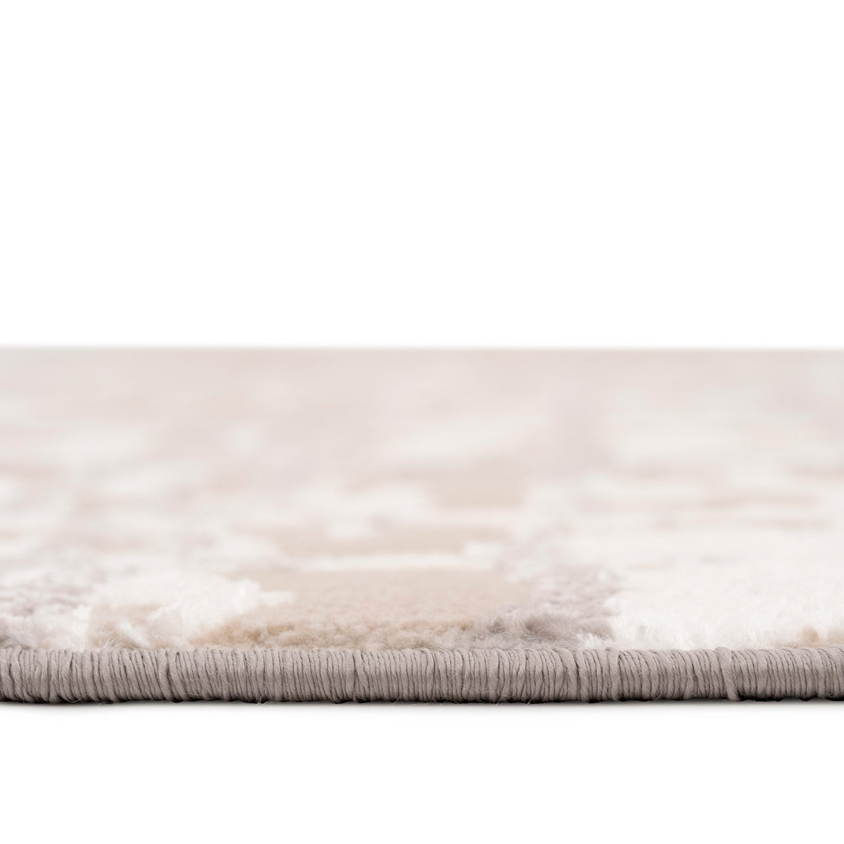 Distressed Linear Beige Silver Rug - Diora