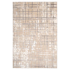 Distressed Linear Beige Silver Rug - Diora