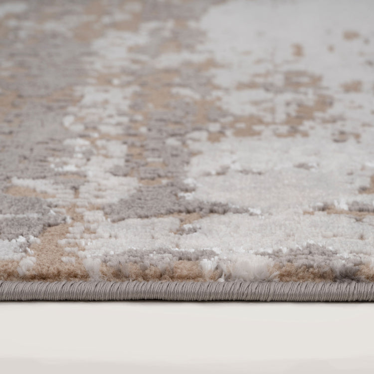 Distressed Abstract Beige Area Rug - Grace | Living Room Rugs | Kukoon ...