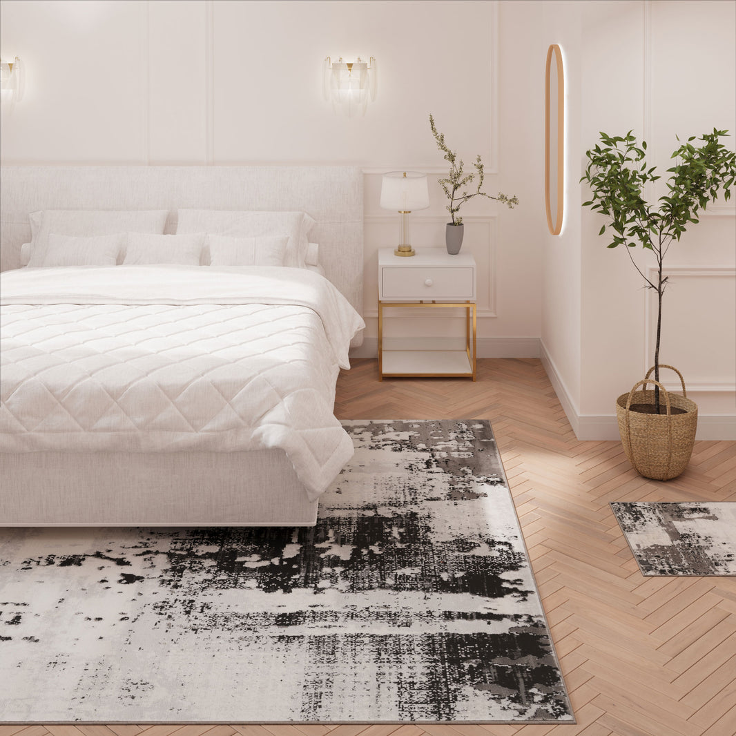 Modern Gold Abstract Distressed Living Room Rugs - Grace | Living Room ...