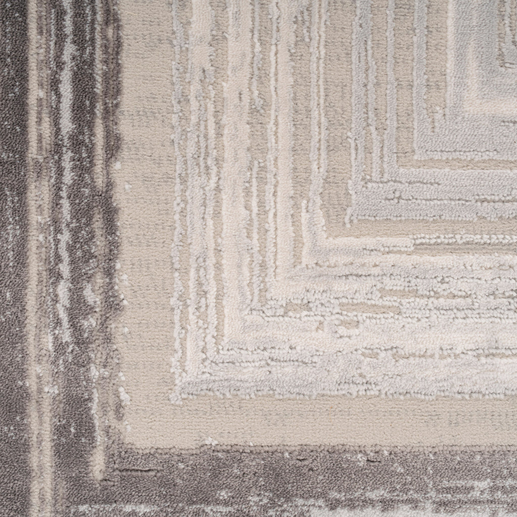 Distressed Greige Bordered Rug - Libby | Living Room Rugs | Kukoon Rugs ...