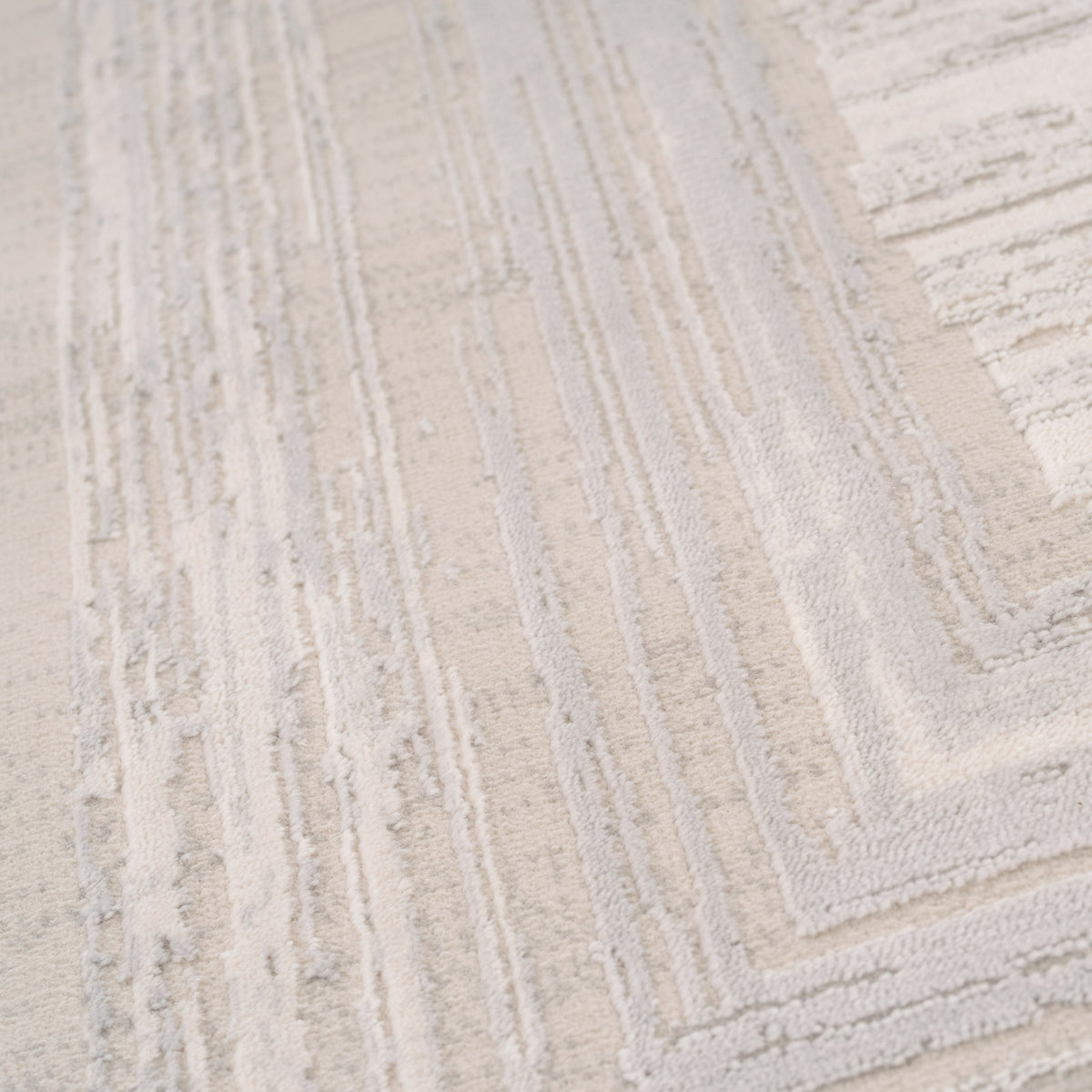 Distressed Greige Bordered Rug - Libby