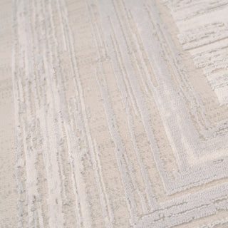 Distressed Greige Bordered Rug - Libby