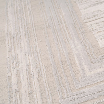 Distressed Abstract Beige Runner - Libby