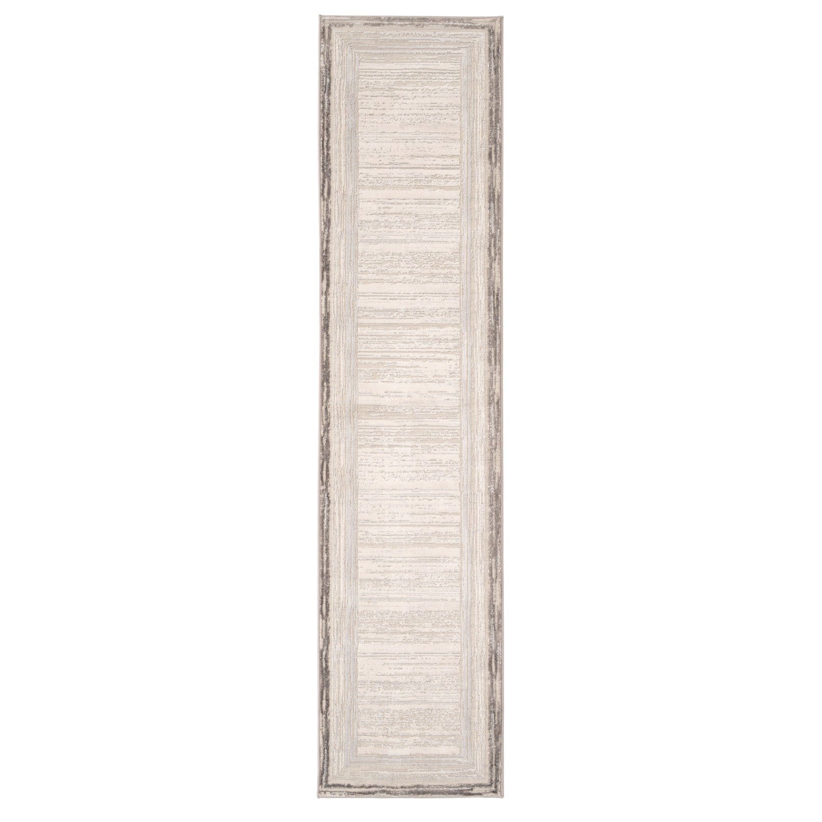 Distressed Abstract Beige Runner - Libby