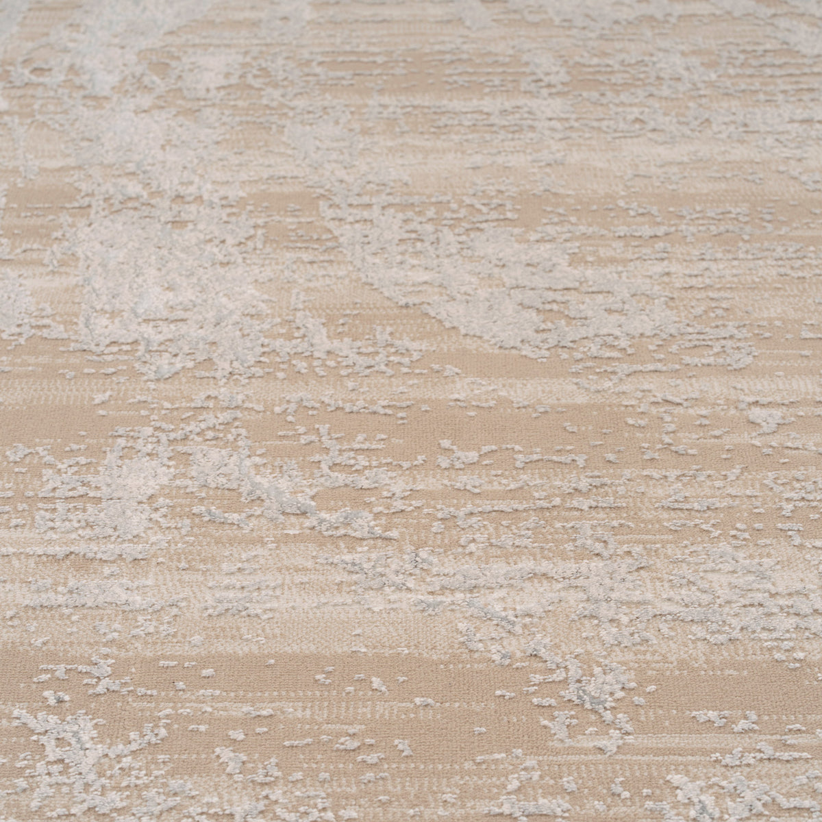 Distressed Abstract Beige Rug - Lena