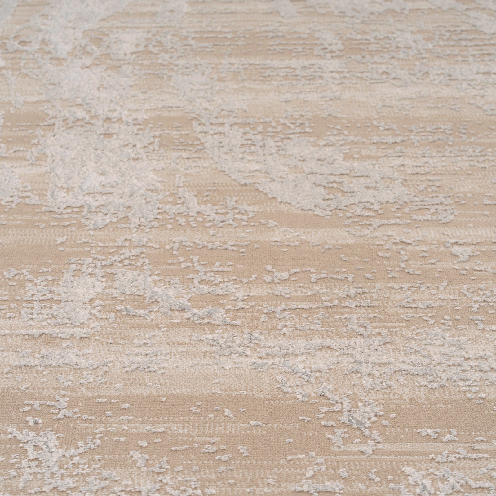 Distressed Greige Bordered Runner - Lena