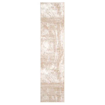 Distressed Greige Bordered Runner - Lena