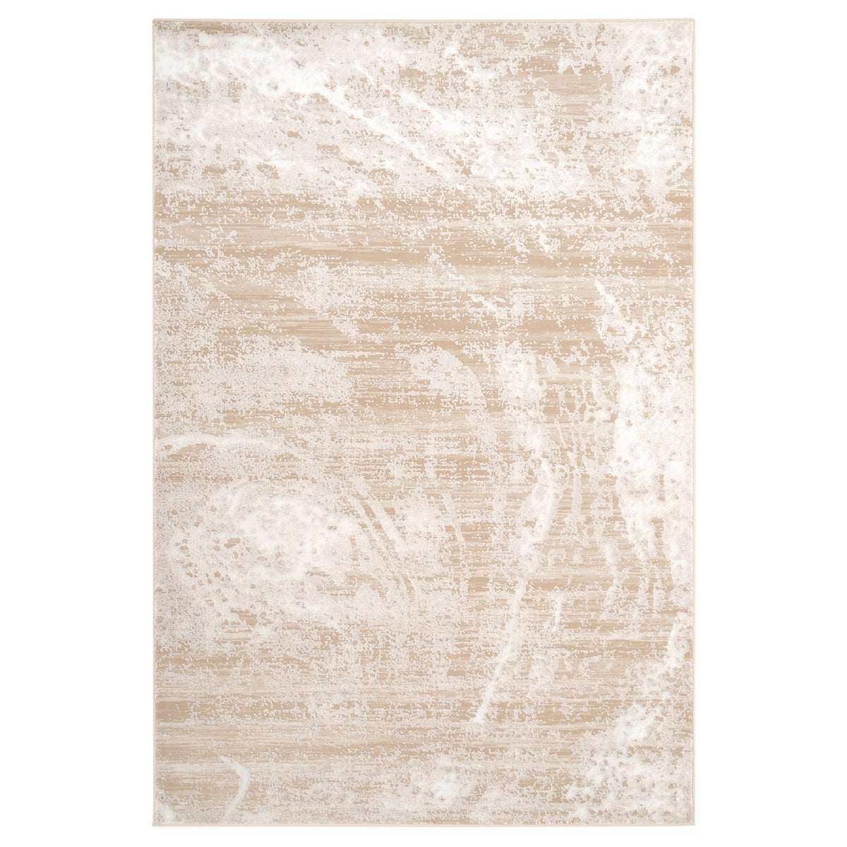 Distressed Abstract Beige Rug - Lena
