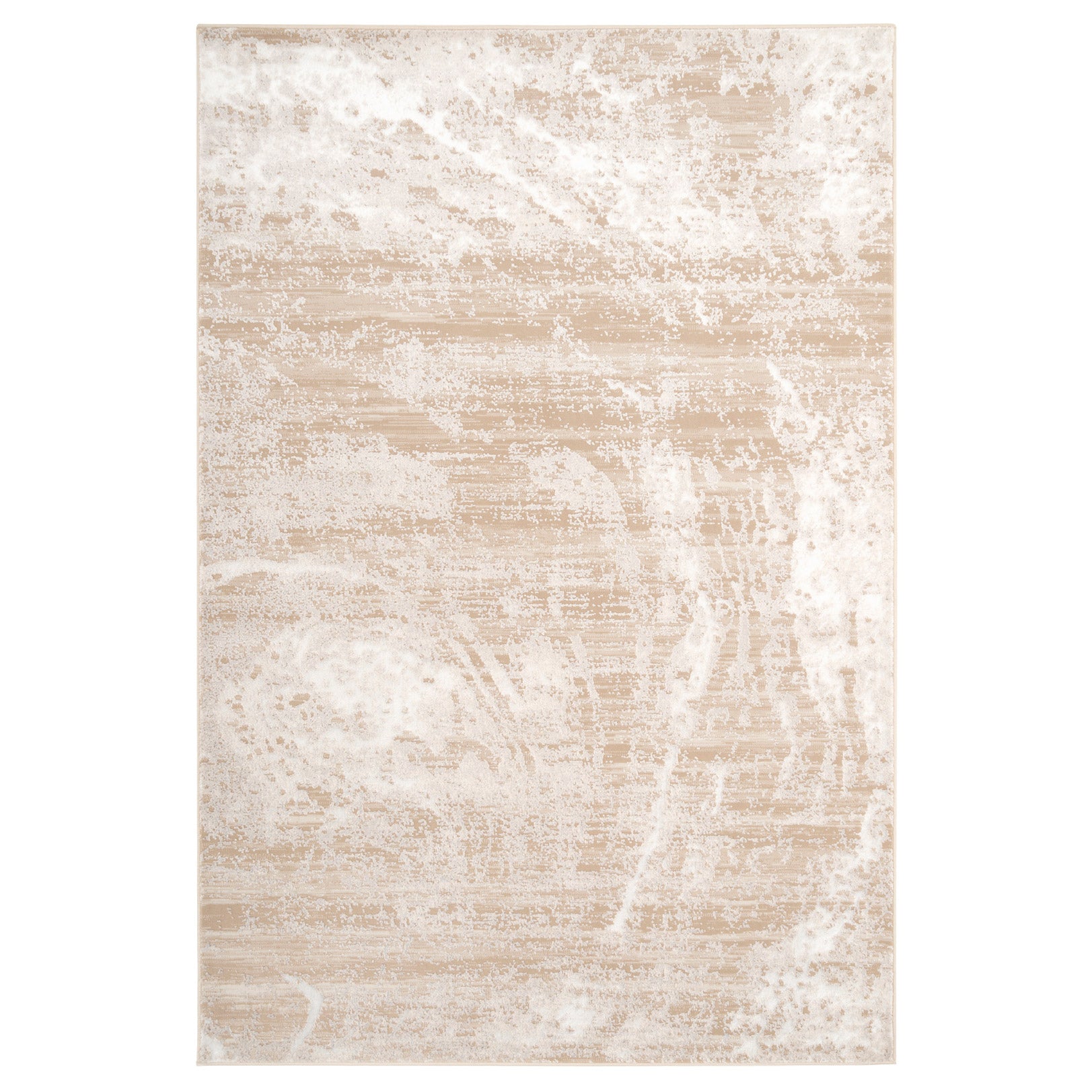 Distressed Abstract Beige Rug - Lena