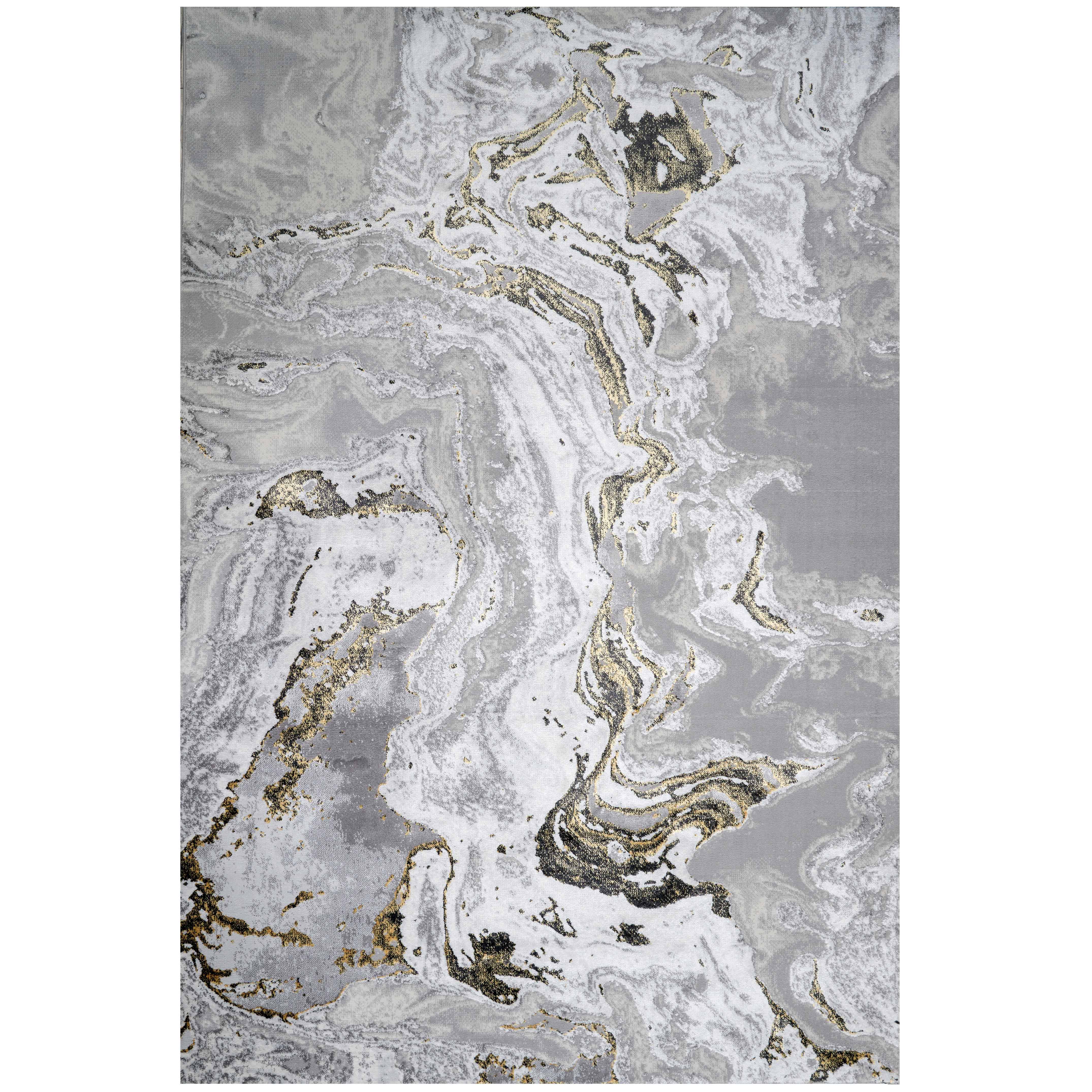 Gold Abstract Swirl Pattern Living Room Rugs - Marble | Living Room ...