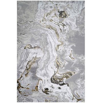 Gold Abstract Marble Pattern Living Room Rugs