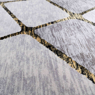 Modern Gold Abstract Mosaic Living Room Rugs