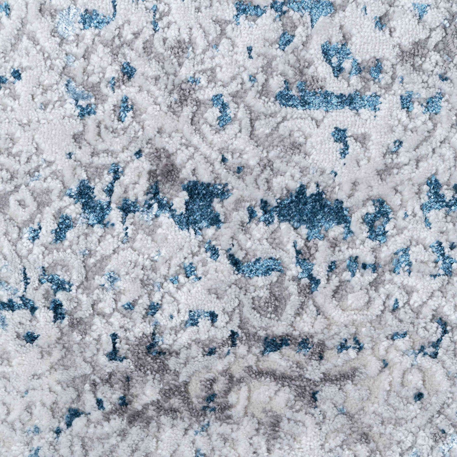 Modern Abstract Distressed Rugs Blue Grey - Tweed | Living Room Rugs ...
