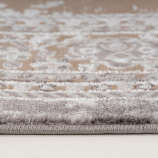 Traditional Distressed Beige Runner Rug