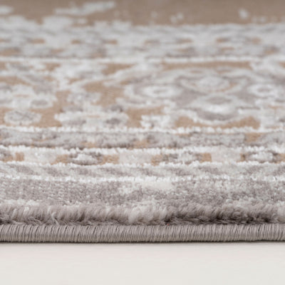 Traditional Distressed Beige Runner Rug