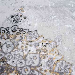 Gold Traditional Distressed Large Dining Table Rugs