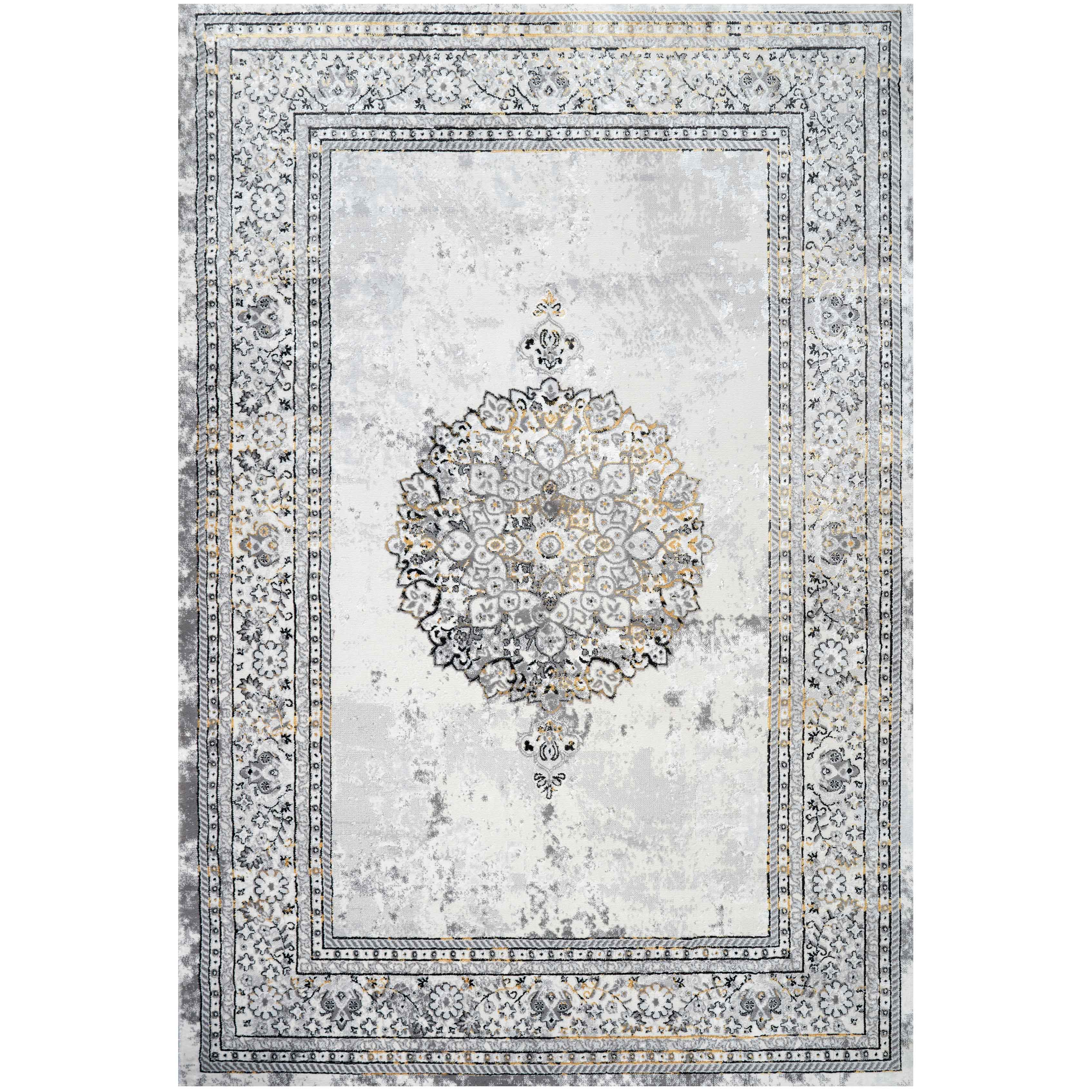 Gold Traditional Distressed Living Room Rug - Victoria | Living Room ...