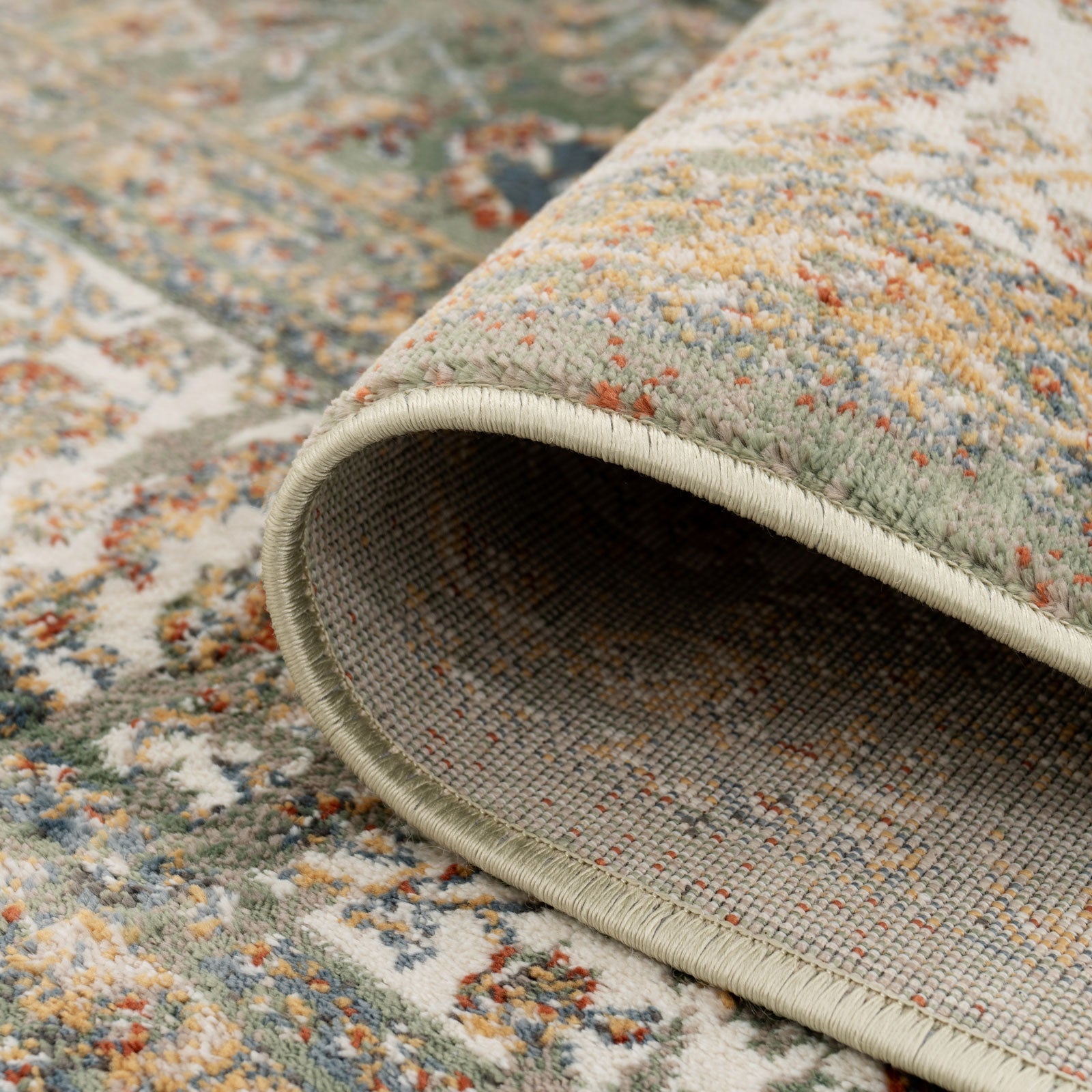 Sage Green Classical Runner Rug - Basila