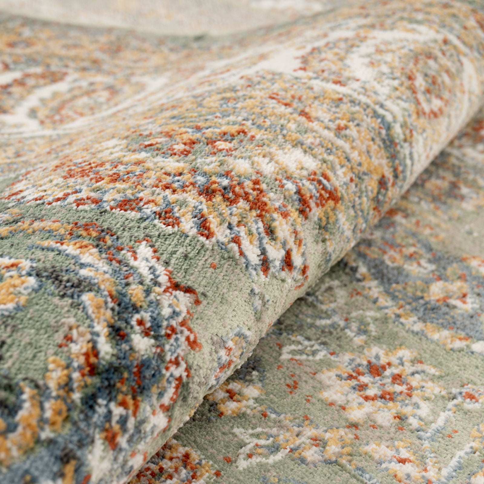 Sage Green Classical Rug - Basila