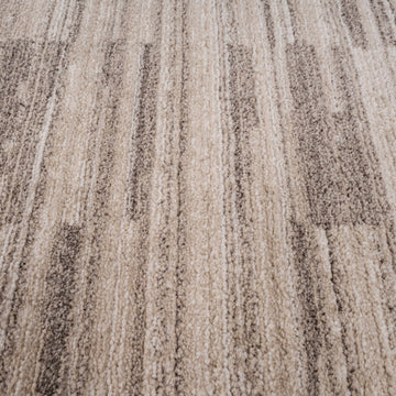 Neutral Beige Linear Stair Carpet