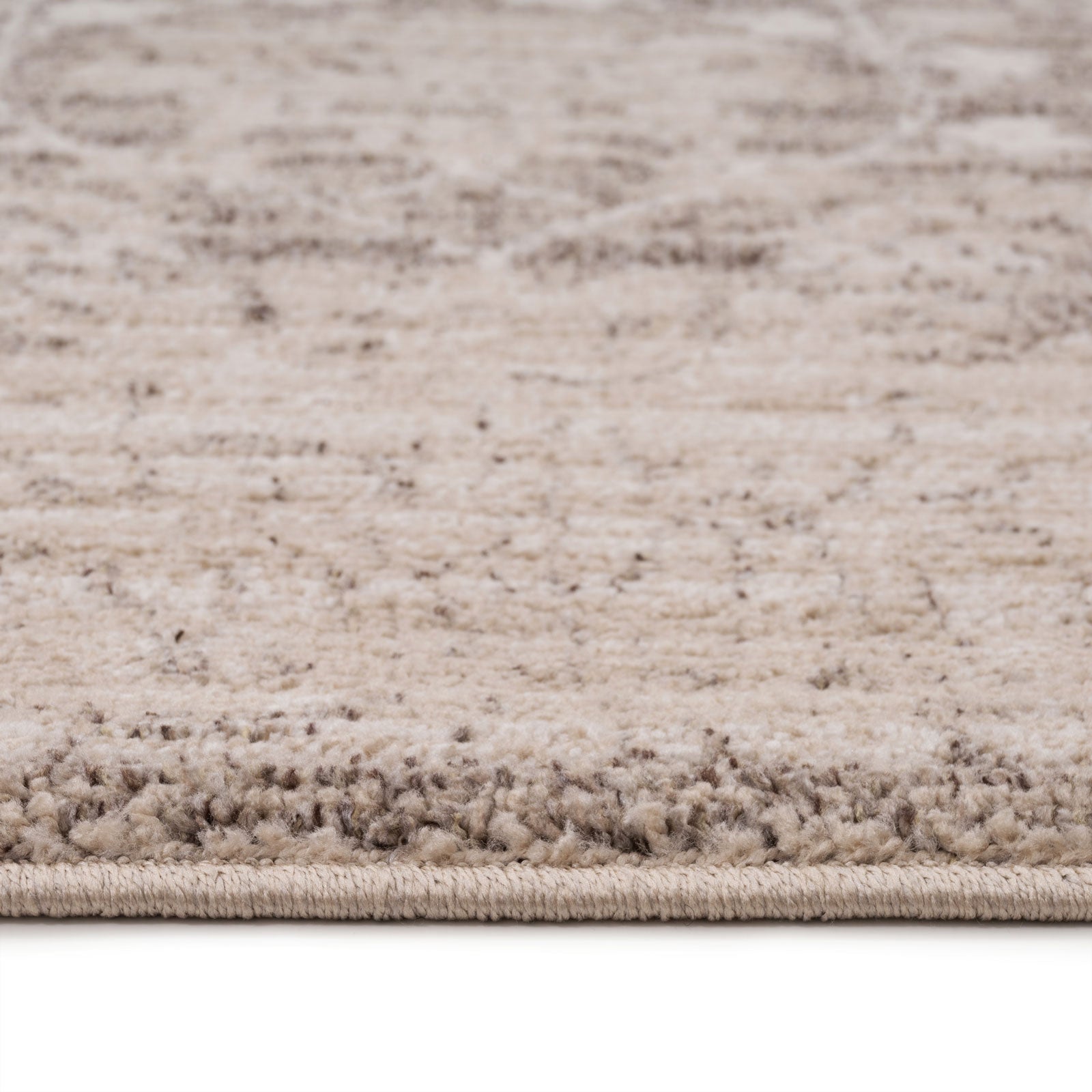 Neutral Floral Living Room Rug - Leonie