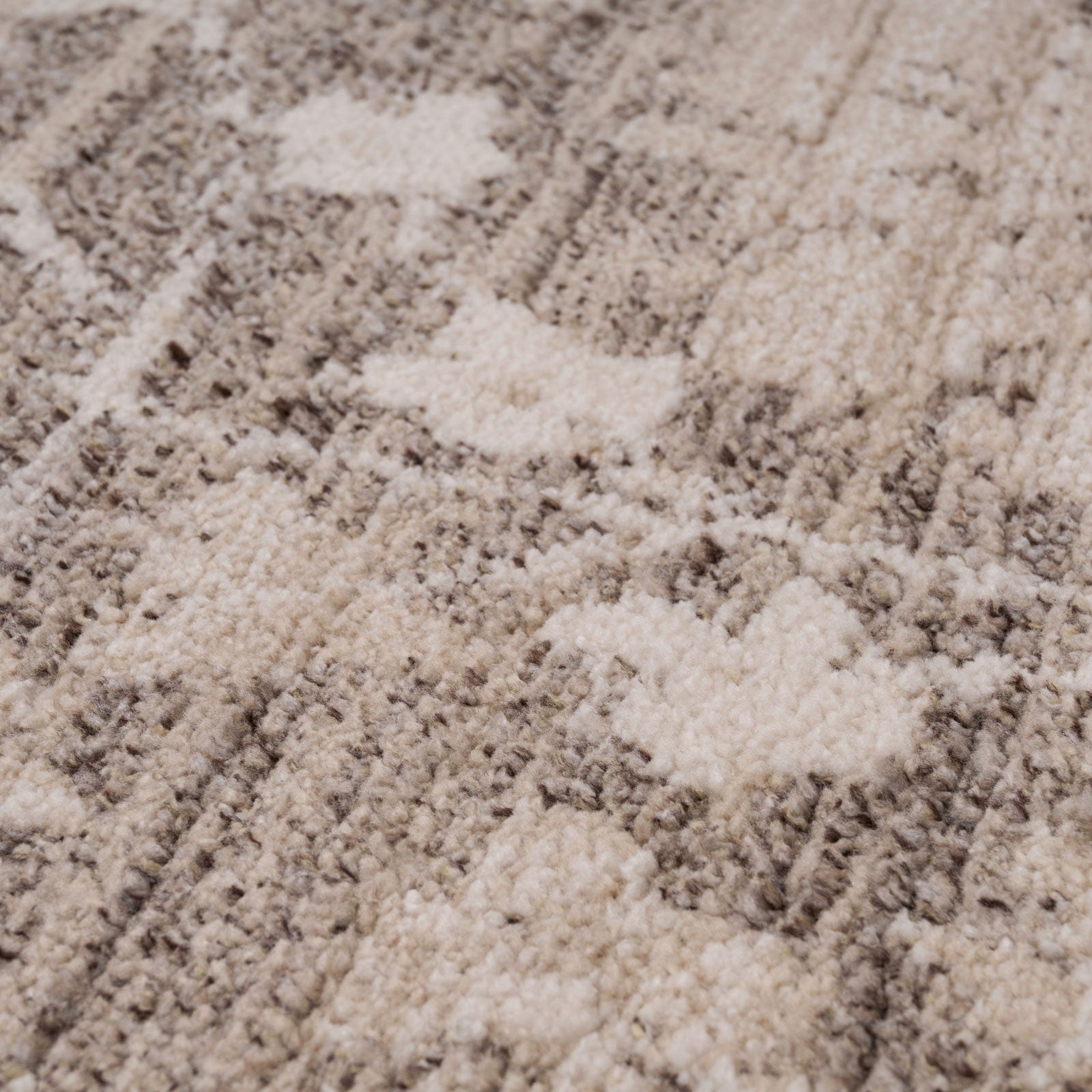 Neutral Floral Living Room Rug - Leonie