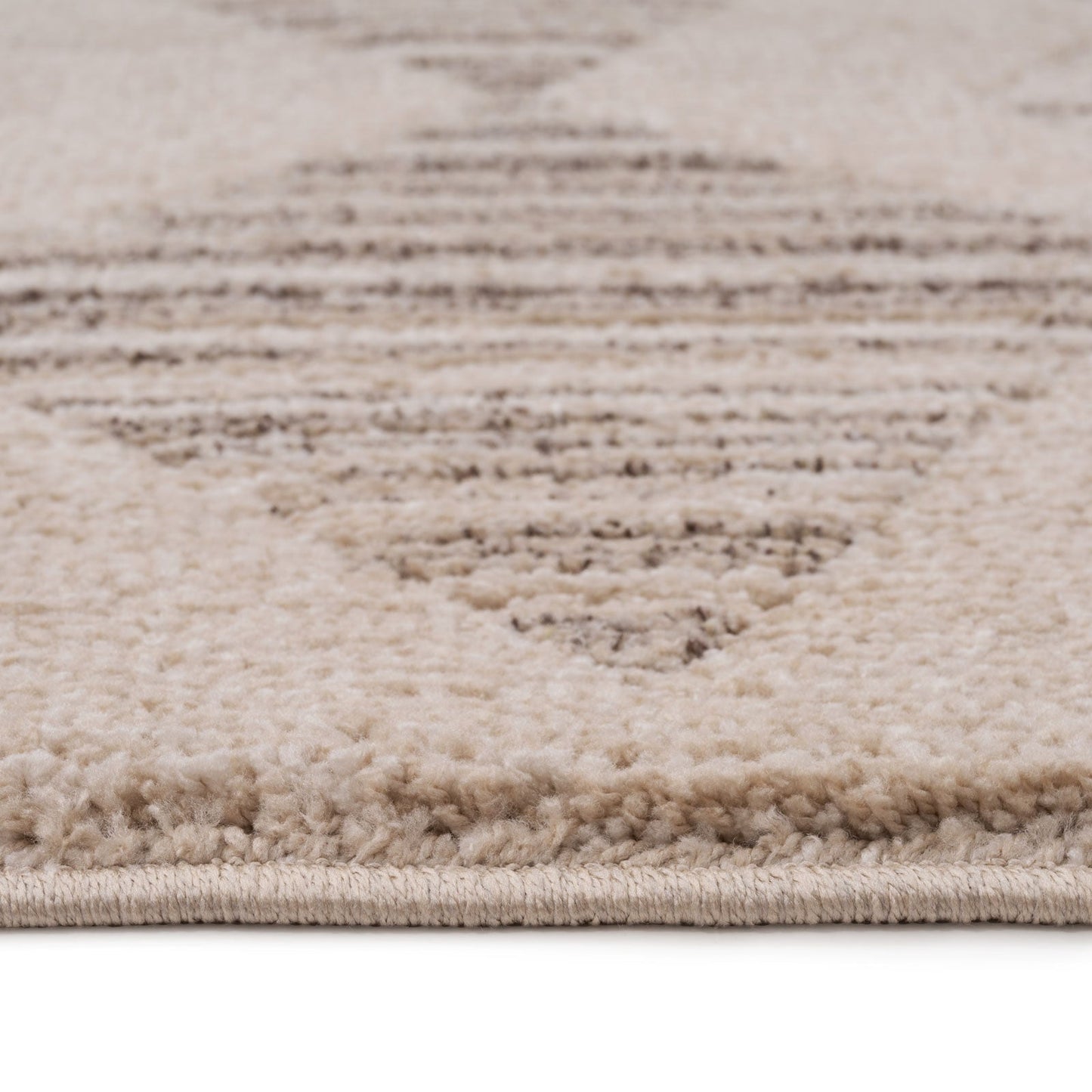 Neutral Diamond Pattern Runner Rug | Scandi Rugs | Kukoon Rugs Online