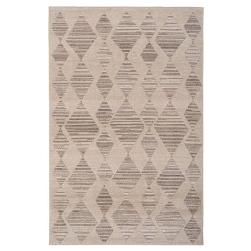 Neutral Diamond Pattern Area Rug - Lucas