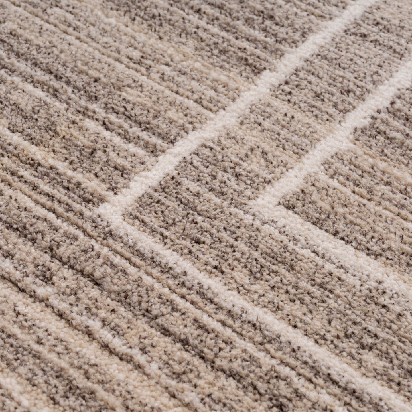 Subtle Pattern Rug Subtle Beige Border Living Room Rug - Manon | Scandi Rugs | Kukoon Rugs ...
