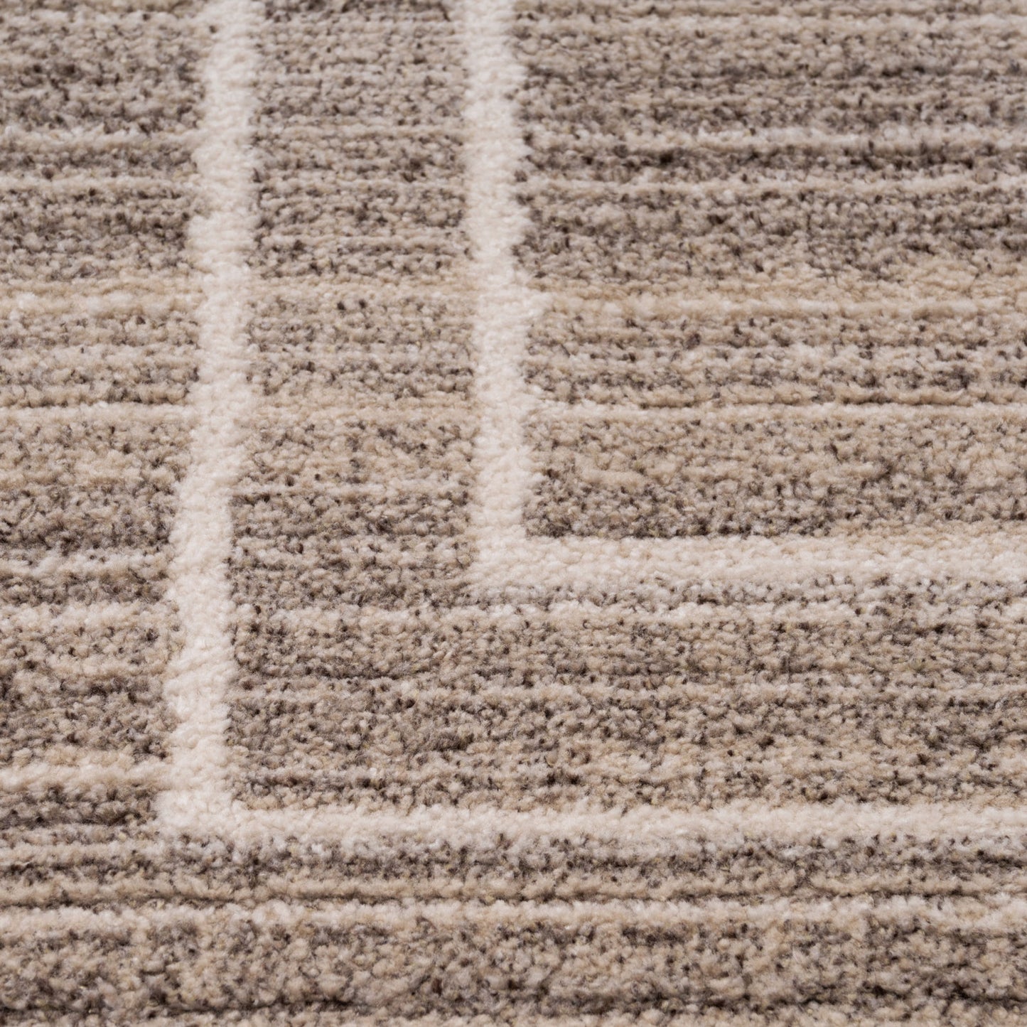 Subtle Beige Border Living Room Rug - Manon | Scandi Rugs | Kukoon Rugs ...