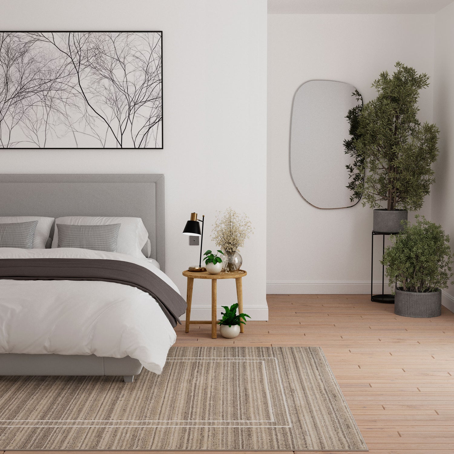 Subtle Rug Subtle Beige Border Living Room Rug - Manon | Scandi Rugs | Kukoon Rugs ...