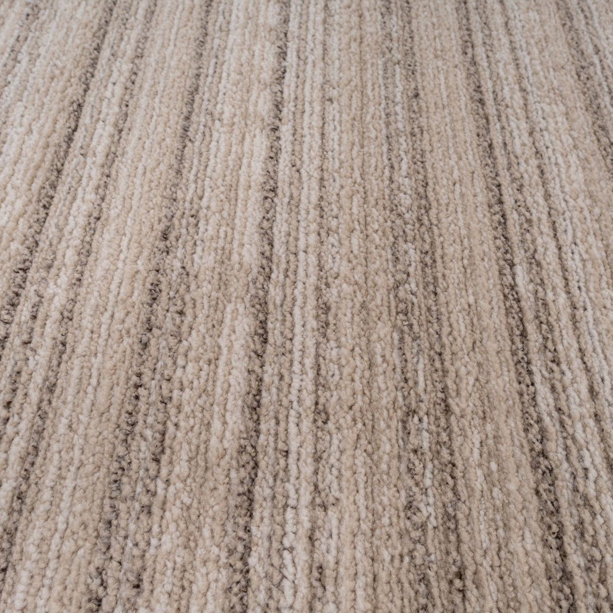 Beige Linear Bordered Runner Rug